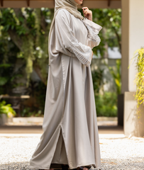 Elegant Layered Sleeve Abaya