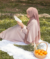 Two-Tone Layered Cape Abaya