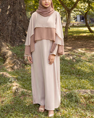 Two-Tone Layered Cape Abaya