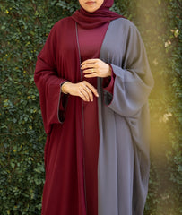 Dual Tone Split Abaya
