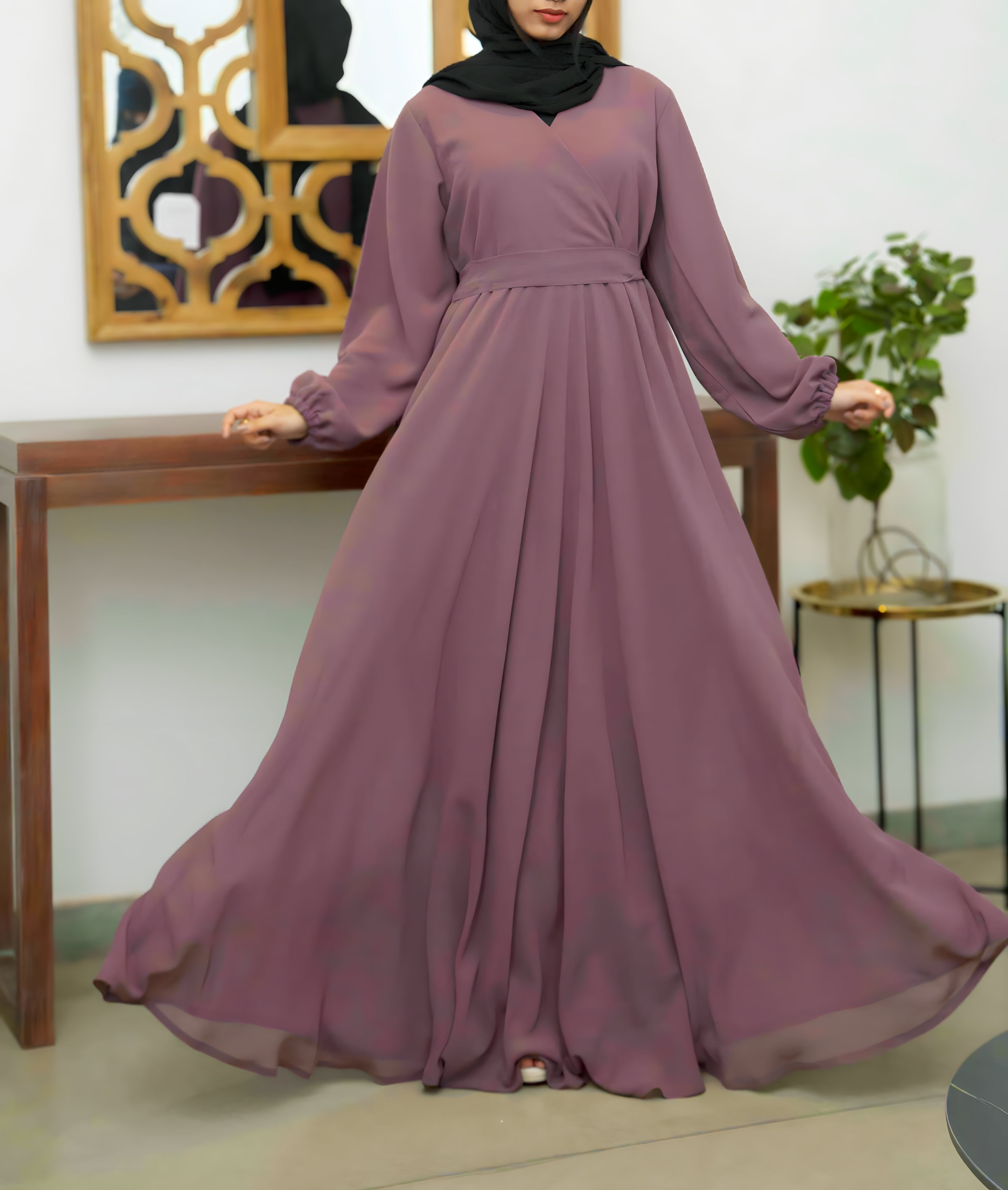 Soft Drape Wrap Abaya