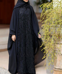 Midnight Sequin Opulence Abaya Set