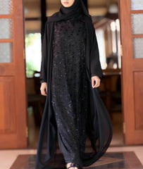 Midnight Sequin Opulence Abaya Set