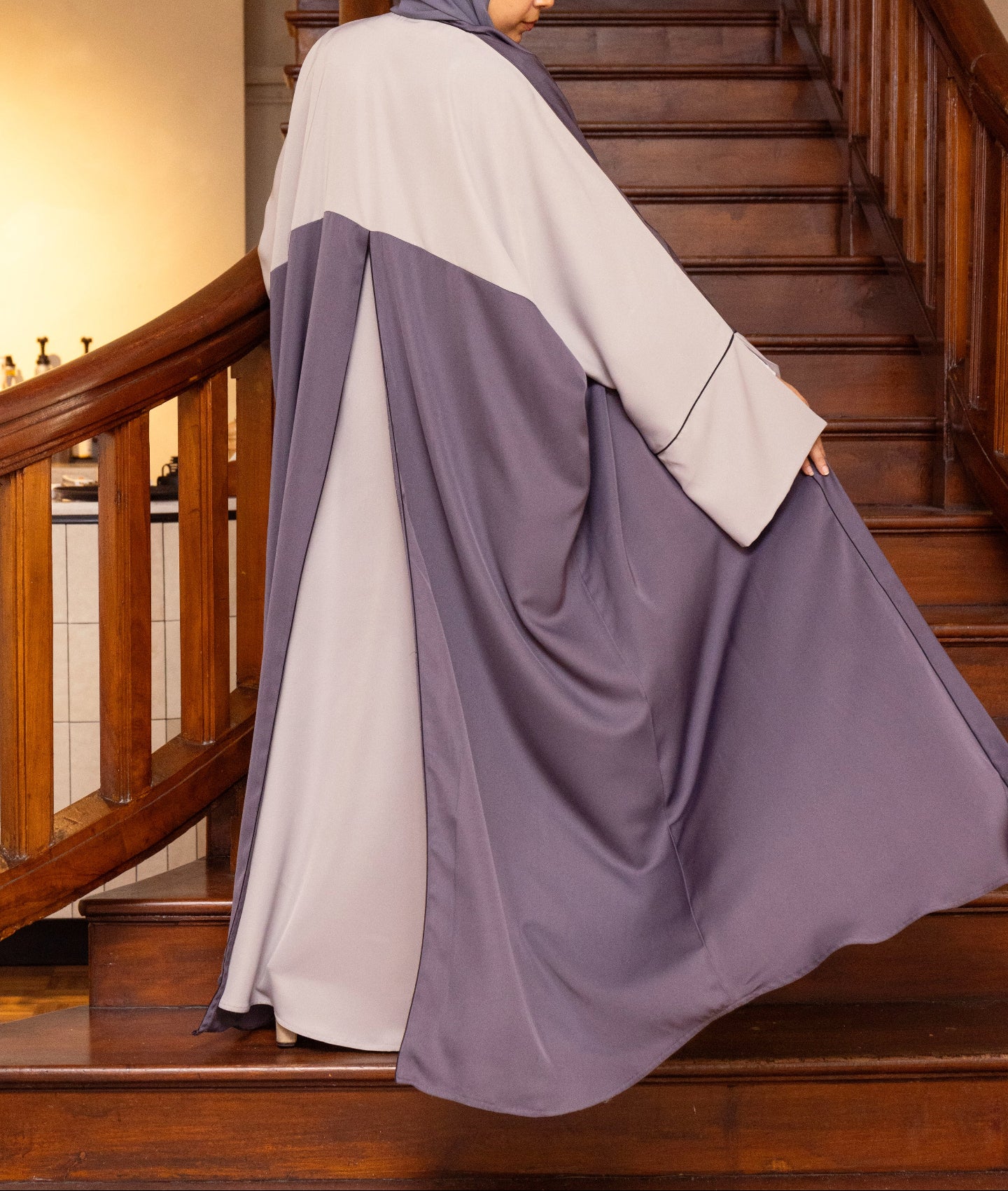Dual-Tone Butterfly Abaya