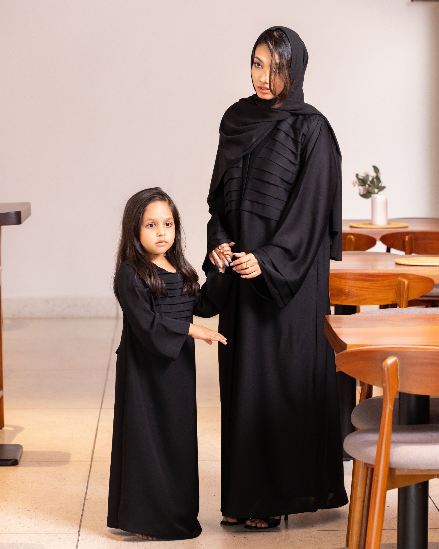 Elegant Pintuck Detail Abaya Dress