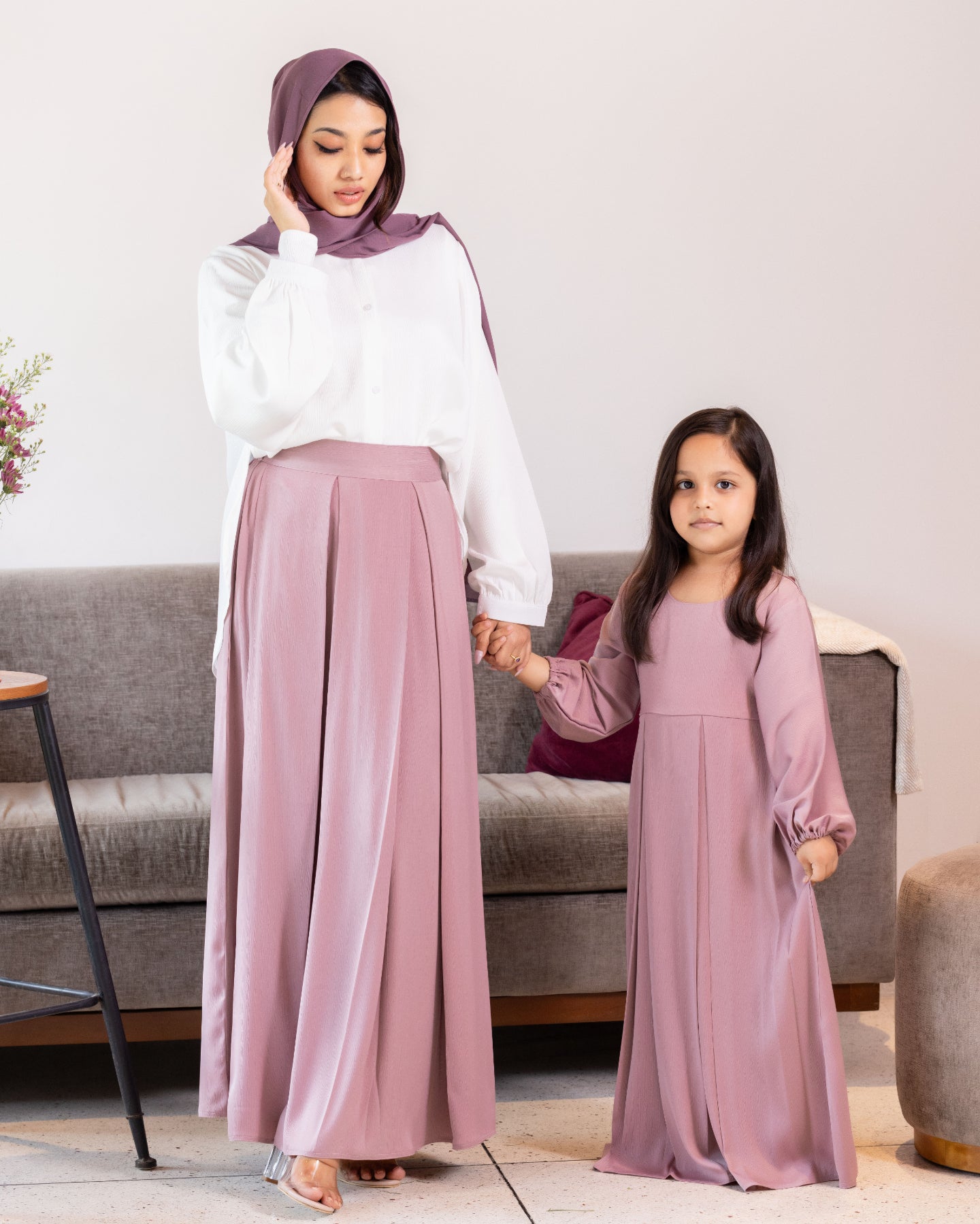 Elegant modest skirt and top set inspired by modern abaya designs