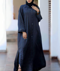 Textured Button-Down Dress